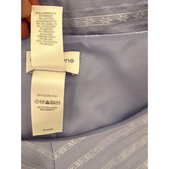 Liz Claiborne Sleeveless Pleated Dress w/Sheer Sash Size 14 Lavender Fit & Flare - Picture 5 of 6